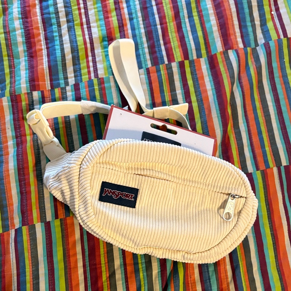 Jansport coconut Corduroy Waist Pack corduroy 5th Avenue FX new tags